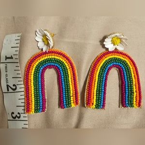 Beaded rainbow earrings